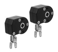 Kit pignon d’auvent manuel 2 pièces en alliage d’aluminium noir | Interface modulaire, métalliques de précision, rapide inclus, protection contre surcharge pour patio et ombrage de jardin