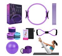 Better Kit de pilates pour femme, bandes de résistance pour entraînement des fessiers, ballon de yoga en forme de 8, 25 cm, violet
