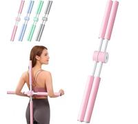 Kit Pilates Maison - Anneau De 38cm + Bandes éLastiques + Ballon + Chaussettes Anti-DéRapantes, MatéRiau PP+Latex, pour La Sculpture Corporelle à La Maison, Adapté Aux Femmes (A-Rose)