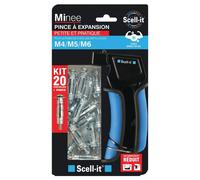 Kit pince à expansion + 20 chevilles métalliques à expansion spéciale plaques de plâtre Scell-It