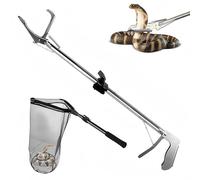 Kit Pince Serpent et Filet Capture Outil Manipulation Retrait Reptiles | Association pince et filet profond pour capture contrôle transport et remise en liberté