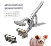 Kit Pince Tatouage Outil Identification du Bétail avec 4 Chiffres et 26 Alphabets pour Mouton, Cochon, Chèvre et Lapin