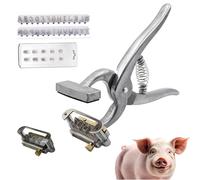 Kit Pince Tatouage pour Identification du Bétail - 4 Chiffres & 26 Alphabets - Idéal pour Mouton, Cochon, Chèvre, Lapin - Pince de Tatouage Standard Outil