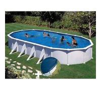 Kit piscine acier blanc Gré Atlantis ovale 10,20 x 5,75 x 1,32 m + Bâche hiver Blanc G