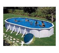 Kit piscine acier blanc Gré Atlantis ovale 9,20 x 5,05 x 1,32 m + Bâche hiver