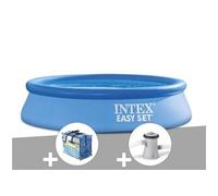 Kit piscine autoportée Intex Easy Set 2,44 x 0,61 m + Bâche à bulles + Épurateur à cartouche