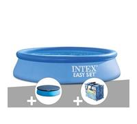 Kit piscine autoportée Intex Easy Set 2,44 x 0,61 m + Bâche de protection + Bâche à bulles