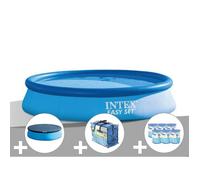 Kit piscine autoportée Intex Easy Set 3,66 x 0,76 m + Bâche de protection + Bâche à bulles + 6 cartouches de filtration