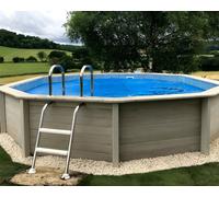 Kit piscine béton NATURALIS 1 rectangulaire 4.67 x 3.24 x 1.30m aspect bois