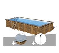 Kit piscine bois Gré Braga 8,15 x 4,20 x 1,46 m + Bâche hiver + Douche