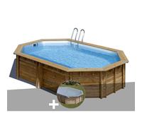 Kit piscine bois Gré Canelle 2 5,35 x 3,35 x 1,17 m + Bâche hiver