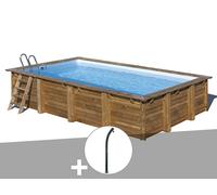 Kit piscine bois Gré Evora 6,20 x 4,20 x 1,33 m + Douche