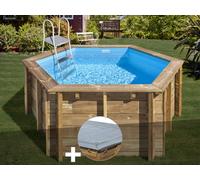 Kit piscine bois Gré Lili 2 Ø 2,80 x 1,07 m + Bâche hiver