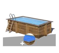Kit piscine bois Gré Marbella 2 4 20 x 2 70 x 1 17 m + Bâche à bulles