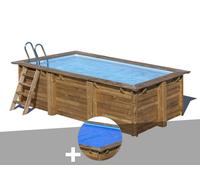 Kit piscine bois Gré Marbella 2 4,20 x 2,70 x 1,17 m + Bâche à bulles
