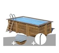 Kit piscine bois Gré Marbella 4,20 x 2,70 x 1,17 m + Bâche hiver + Douche