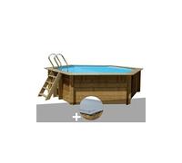 Kit piscine bois Gré Vanille 2 Ø 4,00 x 1,19 m + Bâche hiver