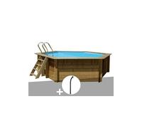 Kit piscine bois Gré Vanille 2 Ø 4,00 x 1,19 m + Douche
