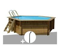 Kit piscine bois Gré Vanille 2 Ø 4,00 x 1,19 m + Douche