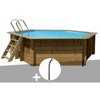 Kit piscine bois Gré Vanille Ø 4,00 x 1,19 m + Douche