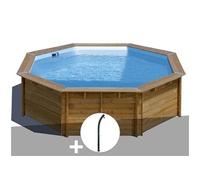 Kit piscine bois Gré Violette Ø 5,00 x 1,27 m + Douche