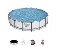 Kit piscine complet hors-sol tubulaire Bestway STEEL PRO MAX POOLS ronde Ø5,49 x 1,22m