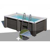 Kit piscine composite Gré Avant-Garde carrée 3,15 x 1,75 x 0,96 m + Bâche hiver