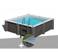 Kit piscine composite Gré Avant-Garde carrée 3,15 x 3,15 x 0,96 m + Bâche hiver