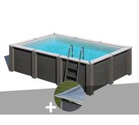 Kit piscine composite Gré Avant-Garde carrée 4,55 x 3,15 x 1,26 m + Bâche hiver