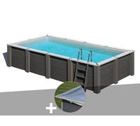 Kit piscine composite Gré Avant-Garde carrée 5,95 x 3,15 x 1,26 m + Bâche hiver