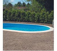 Kit Piscine Enterrable - AQUALUX - Piscine Acier - Ovale - 525 x 320 cm - Hauteur 120cm avec échelle et système filtration