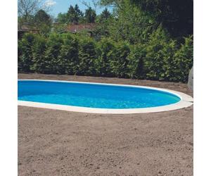 Kit Piscine Enterrable - AQUALUX - Piscine Acier - Ovale - 525 x 320 cm - Hauteur 120cm avec échelle et système filtration