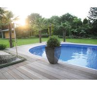 Kit Piscine Enterrable - AQUALUX - Piscine Acier - Ovale - 525 x 320 cm - Hauteur 120cm avec échelle et système filtration