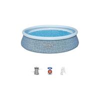 Piscine autoportante ronde 457 x 107 cm Bestway Fast Set décor géométrique