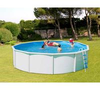 CANARIAS Piscine hors sol en acier circulaire / ronde 640 x 120 (Kit complet piscine, Filtre, Skimmer et échelle)