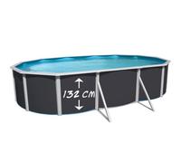 Kit Piscine hors sol acier TOI - Magnum - 640 x 366 x 132 cm - Ovale (Livrée avec kit complet Piscine Filtre Skimmer et échelle)
