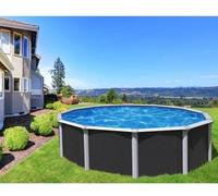 Kit Piscine hors sol acier TRIGANO Osmose - 395 x 132 cm - Ronde (Livrée avec kit filtration, tapis de sol, et échelle de sécurité)