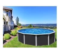 Kit Piscine hors sol acier TRIGANO Osmose - 490 x 132 cm - Ronde (Livrée avec kit filtration, tapis de sol, et échelle de sécurité)