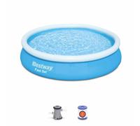 Kit Piscine hors sol autoportante BESTWAY - Fast Set - 366 x 76 cm - Ronde - Livrée avec une pompe de filtration