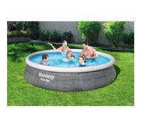 Bestway Fast Set 57376 piscine hors sol Piscine gonflable Rond 7340 L Gris