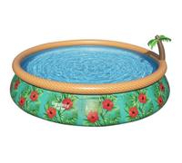 BESTWAY Fast Set Piscine hors sol motif fleurs tropicales, 457 x 84 cm, avec pompe 57416