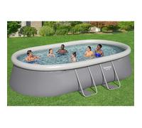Kit Piscine hors sol autoportante BESTWAY - Fast Set - 488 x 305 x 107cm - Ovale (avec filtre, échelle, bâche, cartouche)