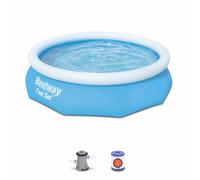 Piscine gonflable autoportante bleue BESTWAY 300 x 76 cm - piscine hors sol autostable ronde avec filtre