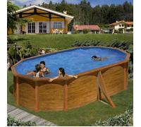 Kit piscine hors-sol - GRE - Mauritius - Acier - Ovale - 500 x 300 x h132 cm