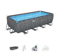 Bestway Kit Piscine Hors Sol rectangulaire APX 365-549 cm x 274 cm x 132 cm - Gris foncé
