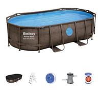 Bestway 56714 piscine hors sol Oval 7250 L Marron