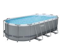 Kit Piscine hors sol tubulaire BESTWAY Power Steel™- 549 x 274 x 122 cm - Ovale (Avec filtre à cartouche, échelle, bâche,