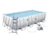 Kit Piscine hors sol tubulaire BESTWAY Power steel™ - 549 x 274 x 122 cm - Rectangulaire (Filtre à sable, échelle, diffuseur)