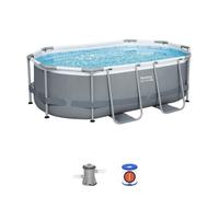 Kit Piscine hors sol tubulaire BESTWAY - Steel Pro MAX™ - 305 x 200 x 84 cm - Ovale (Livrée avev filtre à cartouche et 1 cartouche)