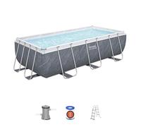 Kit Piscine hors sol tubulaire BESTWAY - Steel Pro Max - 404 x 201 x 100 cm -Rectangulaire (Filtre à cartouche, échelle, 1 cartouche